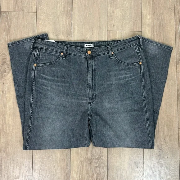 NWT Wrangler Walker 677 High Rise Slim Jeans Gray Wash Denim Size 34 x 28 - Picture 2 of 11